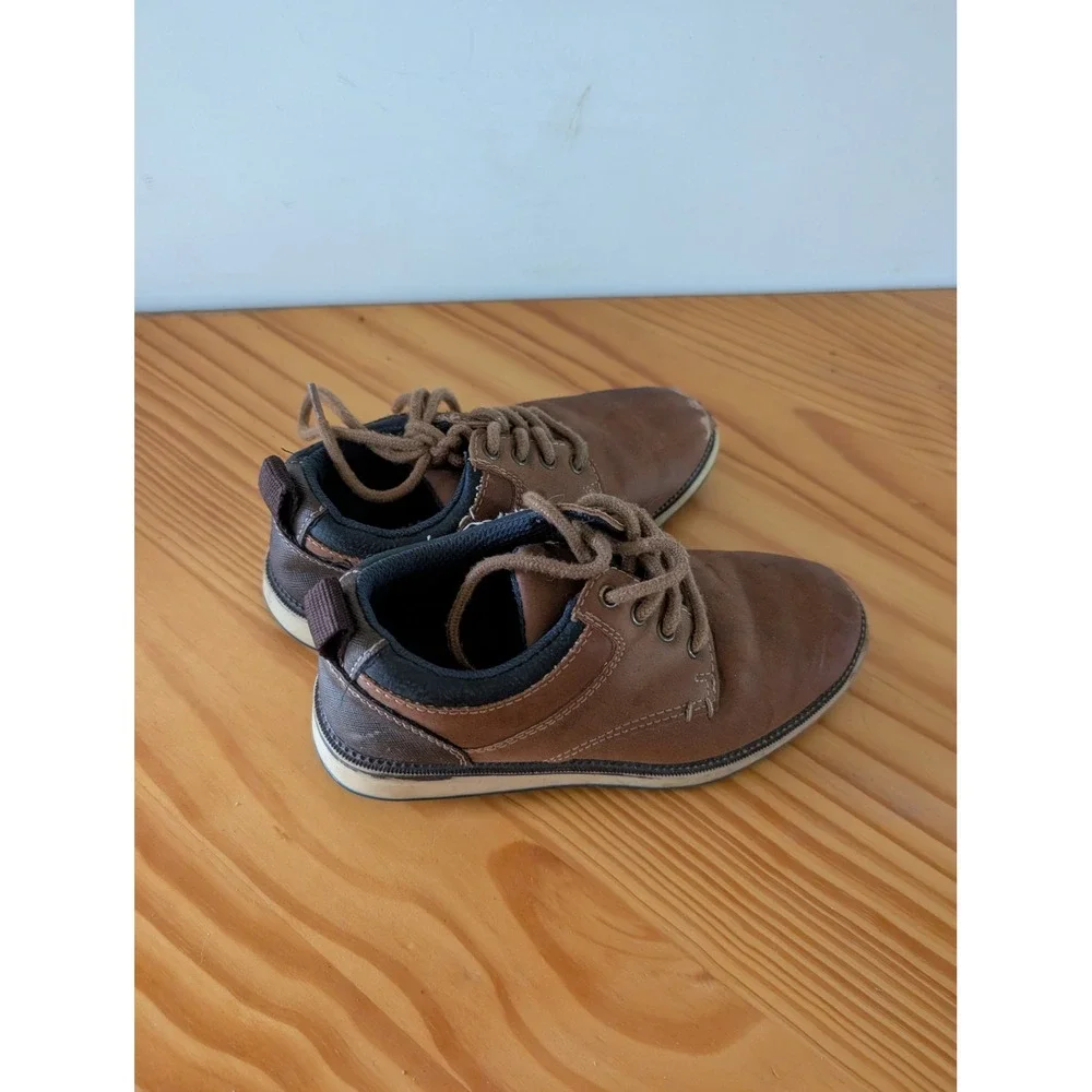Sonoma Goods for Life Boys Brown Dress Sneakers Lace Up Oxford Shoes Size 12 Med